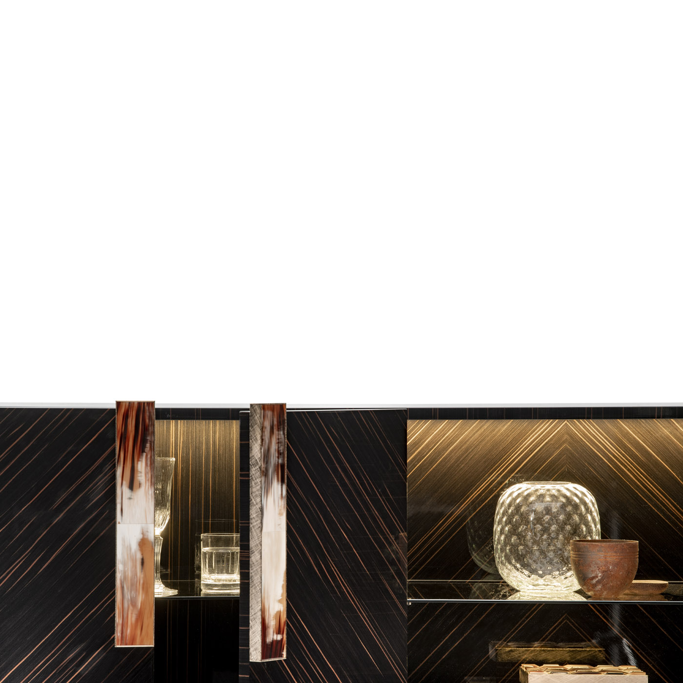 Cabinets and bookcases - Argo cabinet in glossy ebony - detail - Arcahorn