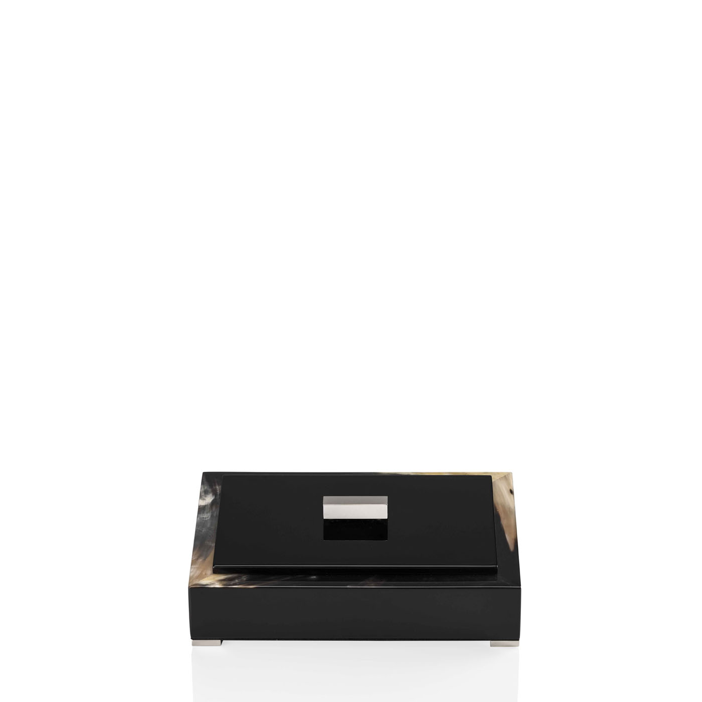 Picture frames and boxes - Selene box in horn and glossy black lacquered wood mod. 5310S - Arcahorn