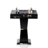 Gaming tables - Alfio chess table in horn and glossy black lacquered wood - e-commerce - Arcahorn