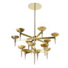 Lamps - Lucrezia chandelier in horn and handengraved gilded brass - Arcahorn