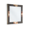 Wall mirrors - Ego wall mirror in leather, horn and burnished brass - Arcahorn