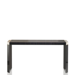Tables and console tables - Ercolano console table in glossy ebony and horn - Arcahorn
