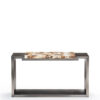 Tables and console tables - Essenziale console table in leather and matte horn - Arcahorn