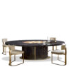 Tables and console tables - Nettuno tall table in glossy ebony and horn - Arcahorn