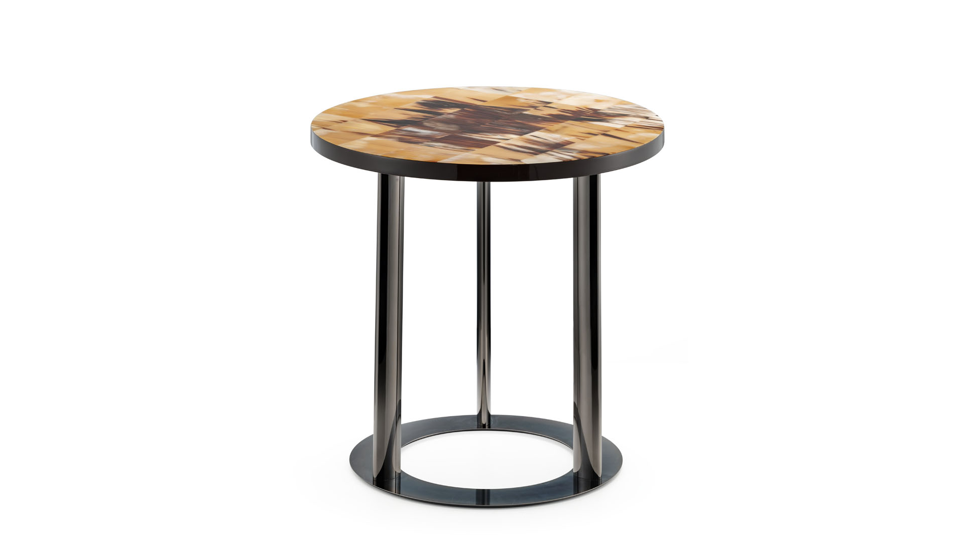 Tables and console tables - Eric end table in horn and gunmetal brass - cover - Arcahorn