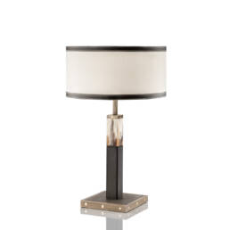 Lamps - Alma table lamp in horn and leather mod. 5111 - Arcahorn
