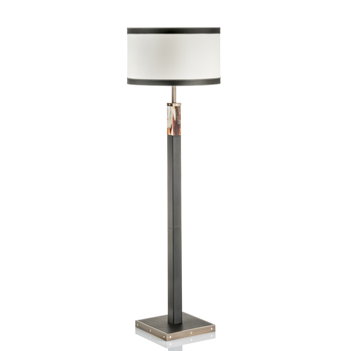 Lamps - Alma floor lamp in horn and leather - Arcahorn
