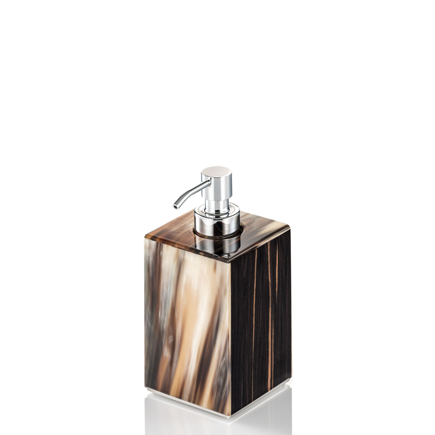 Bath sets - Iris soap dispenser in horn and glossy ebony 4771 - Arcahorn