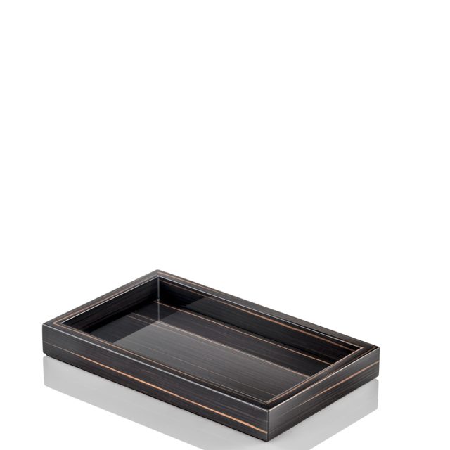 Bath sets - Iris tray in horn and glossy ebony 4774 - Arcahorn
