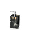 Bath sets - Iris soap dispenser in horn and glossy black lacquered wood 1950 - Arcahorn