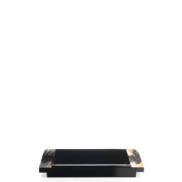 Tableware - Elia tray in glossy black lacquered wood - Arcahorn