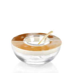 Tableware - Malossol caviar bowl in horn and crystal - Arcahorn
