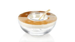 Tableware - Malossol caviar bowl in horn and crystal - cover - Arcahorn