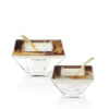 Tableware - Sterlet caviar bowls in horn and glass - Arcahorn