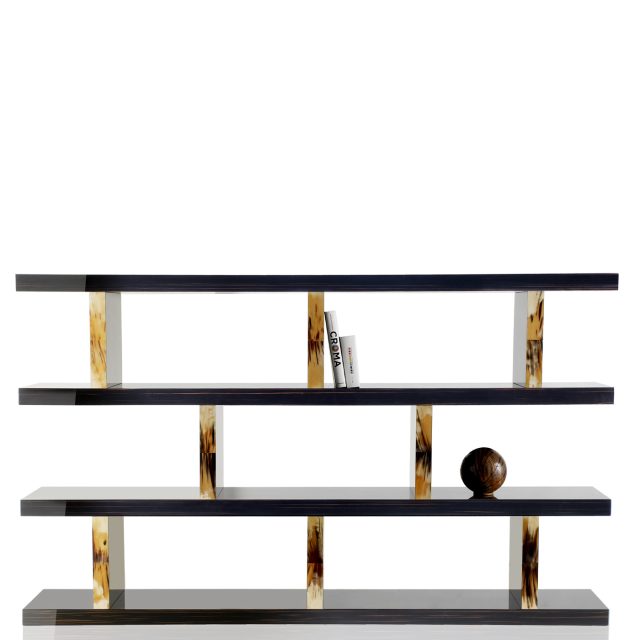 Cabinets and bookcases - Giano free standing bookcase in glossy ebony mod. 4511 - Arcahorn