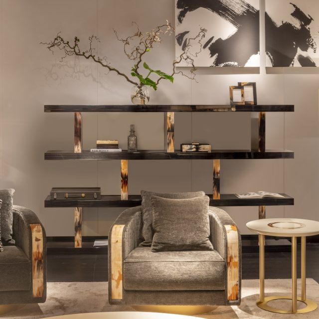 Contenitori e librerie - Giano libreria in ebano glossy mod. 4510, 4511 - ambientata - Arcahorn