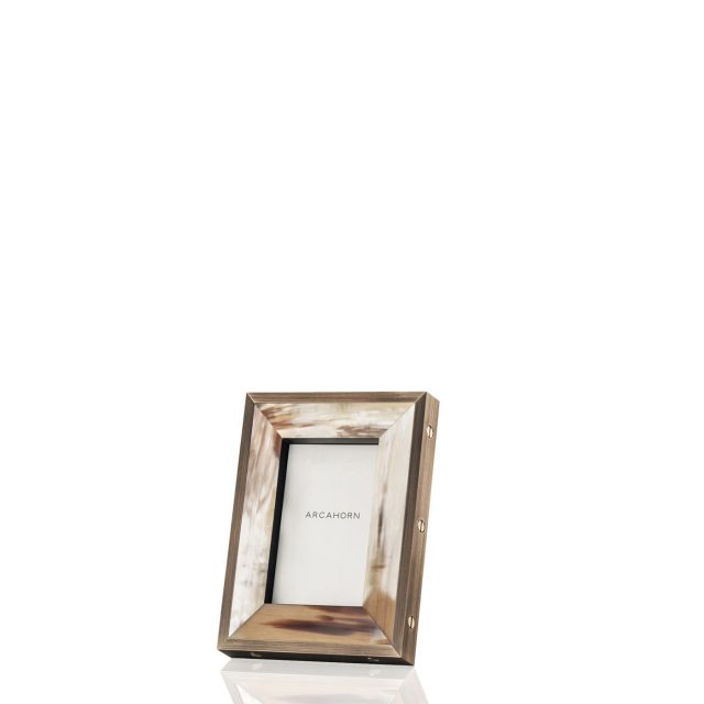 Picture frames and boxes - Zeno picture frame in matte horn and burnished brass mod. 5252 - Arcahorn