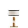 Lamps - Babel table lamp in satin brass and horn - Arcahorn