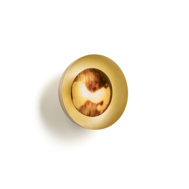 Lamps - Etna wall sconce in horn and satin brass mod. 7033 - Arcahorn