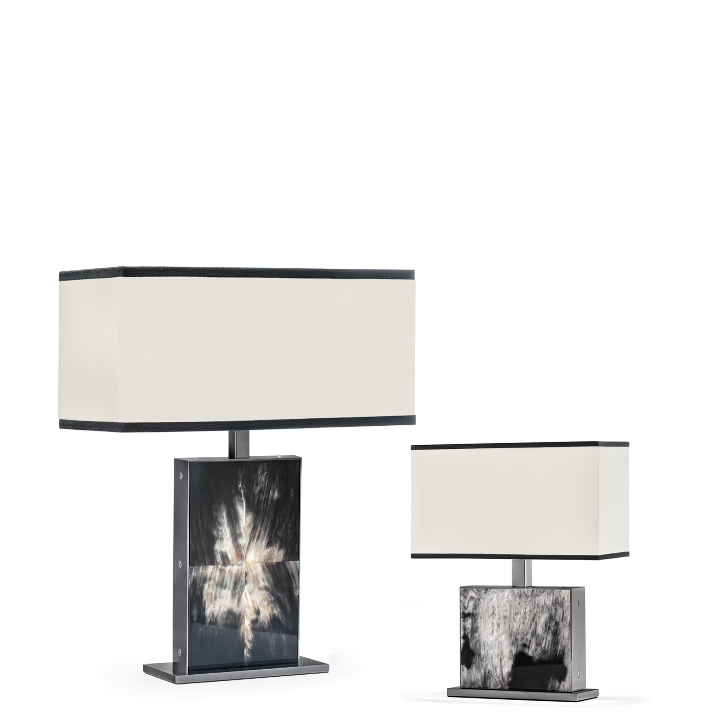 Lamps - Florian table lamps in horn and gunmetal brass - mod. 2315, 2317 - Arcahorn