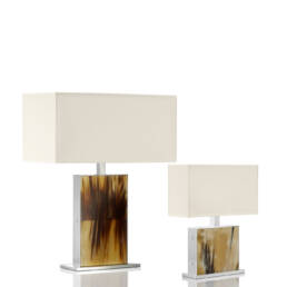 Lamps - Florian table lamps in horn and chromed brass - Arcahorn