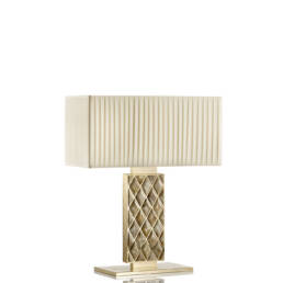 Lamps - Saba table lamp in hand engraved 24K gold plated brass. and horn mod. 1722 - Arcahorn