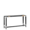 Tables and console tables - Alcamo console table in lacquered wood, horn and gunmetal brass – side view - Arcahorn