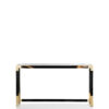 Tables and console tables - Alcamo console table in lacquered wood, horn and 24k gold plated brass - Arcahorn