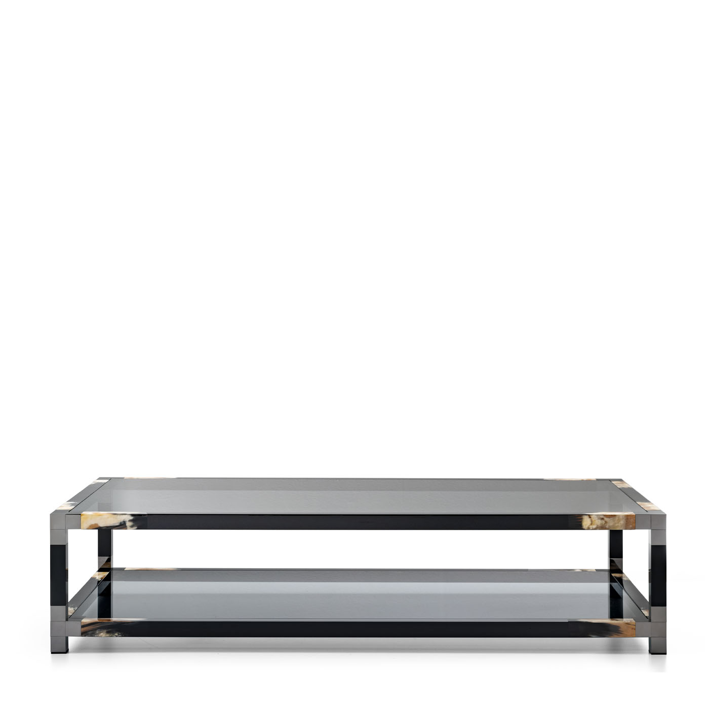 Tables and console tables - Alcamo coffee table in horn and glossy black lacquered wood - Arcahorn