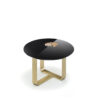 Tavoli e consolle - Apollo tavolino in legno laccato nero e metallo satinato - Arcahorn