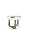 Tables and console tables - Apollo side table in Dalmata marble and burnished brass - Arcahorn