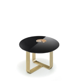 Tables and console tables - Apollo side table in Dalmata in black lacquer - Arcahorn