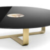Tables and console tables - Giunone coffee table in horn and satin brass - detail - Arcahorn