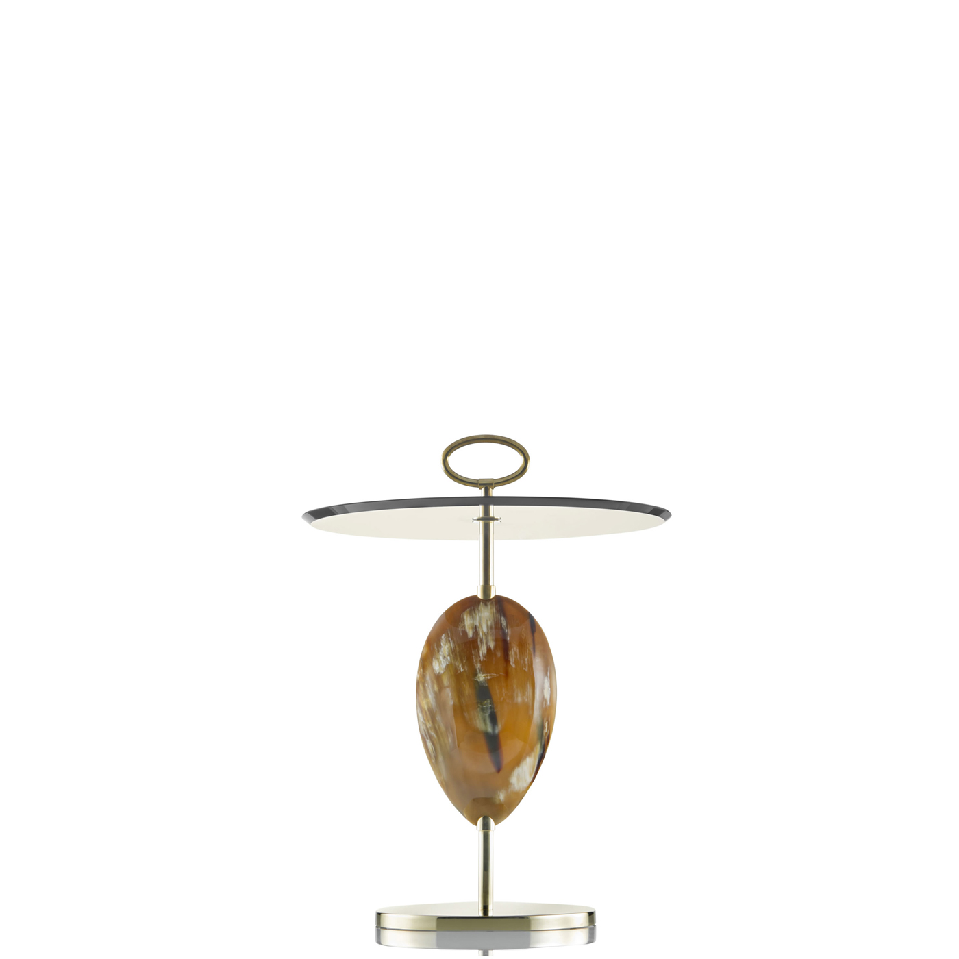 Tavoli e consolle - Macari tavolino in corno con top in vetro bronzato - Arcahorn