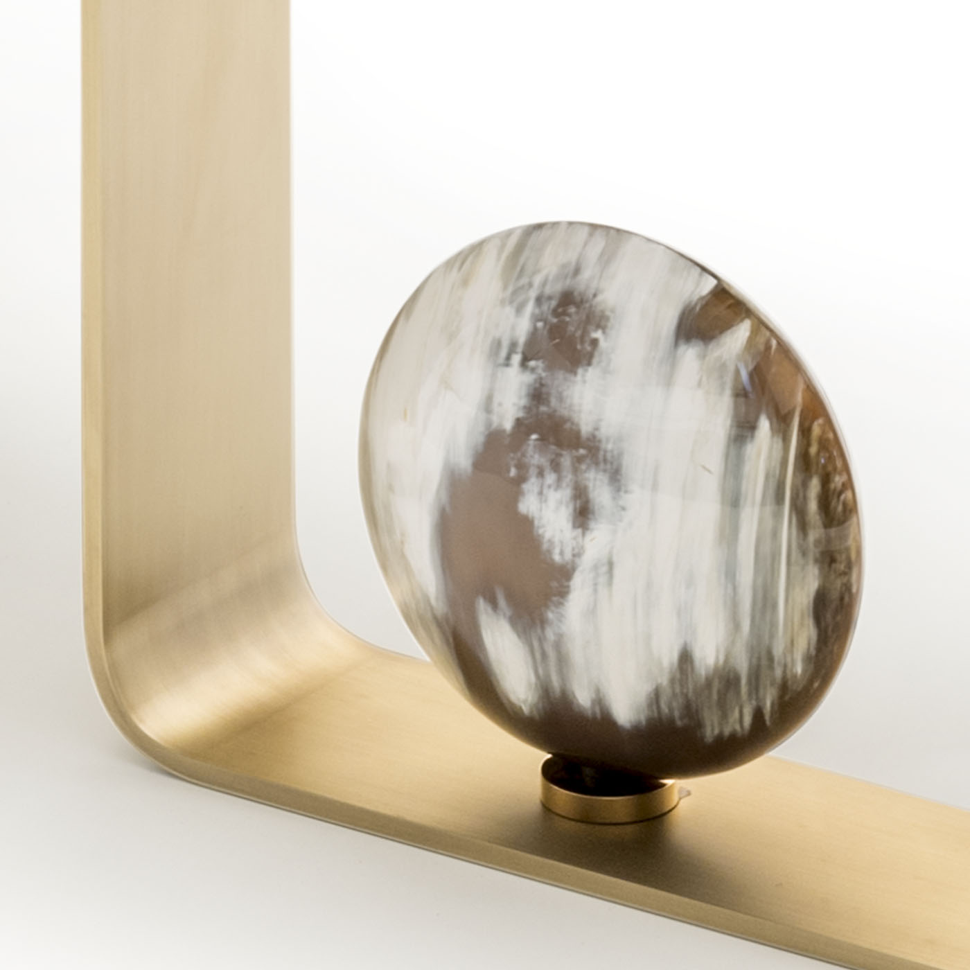 Tables and Console tables - Minerva console table in Dalmata marble and horn - detail - Arcahorn