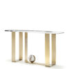 Tables and Console tables - Minerva console table in Dalmata marble and horn mod. 7005s - side view - Arcahorn