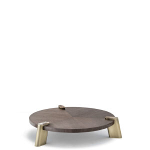 Tables and console tables - Pompei coffee table in tobacco oak veneer and horn - Arcahorn