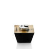 Office sets and smoking accessories - Bacco lighter in glossy black lacquered wood and horn - Arcahorn