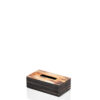 Bath sets - Armida tissue box holder in horn and glossy ebony - Arcahorn