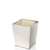 Bath sets - Fedro waste paper basket in horn and glossy ivory lacquered wood - Arcahorn