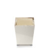 Bath sets - Fedro waste paper basket in horn and glossy ivory lacquered wood - front - Arcahorn