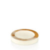 Tableware - Adele Round wine coaster in horn and glossy ivory lacquered wood - Arcahorn