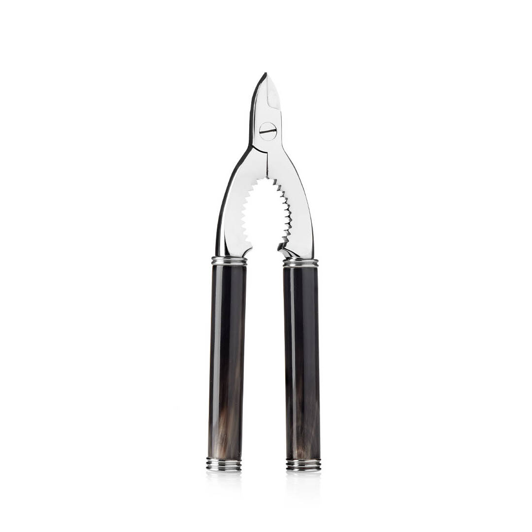 Tableware - Diletta champagne tongs in horn and stainless steel - cover - Arcahorn