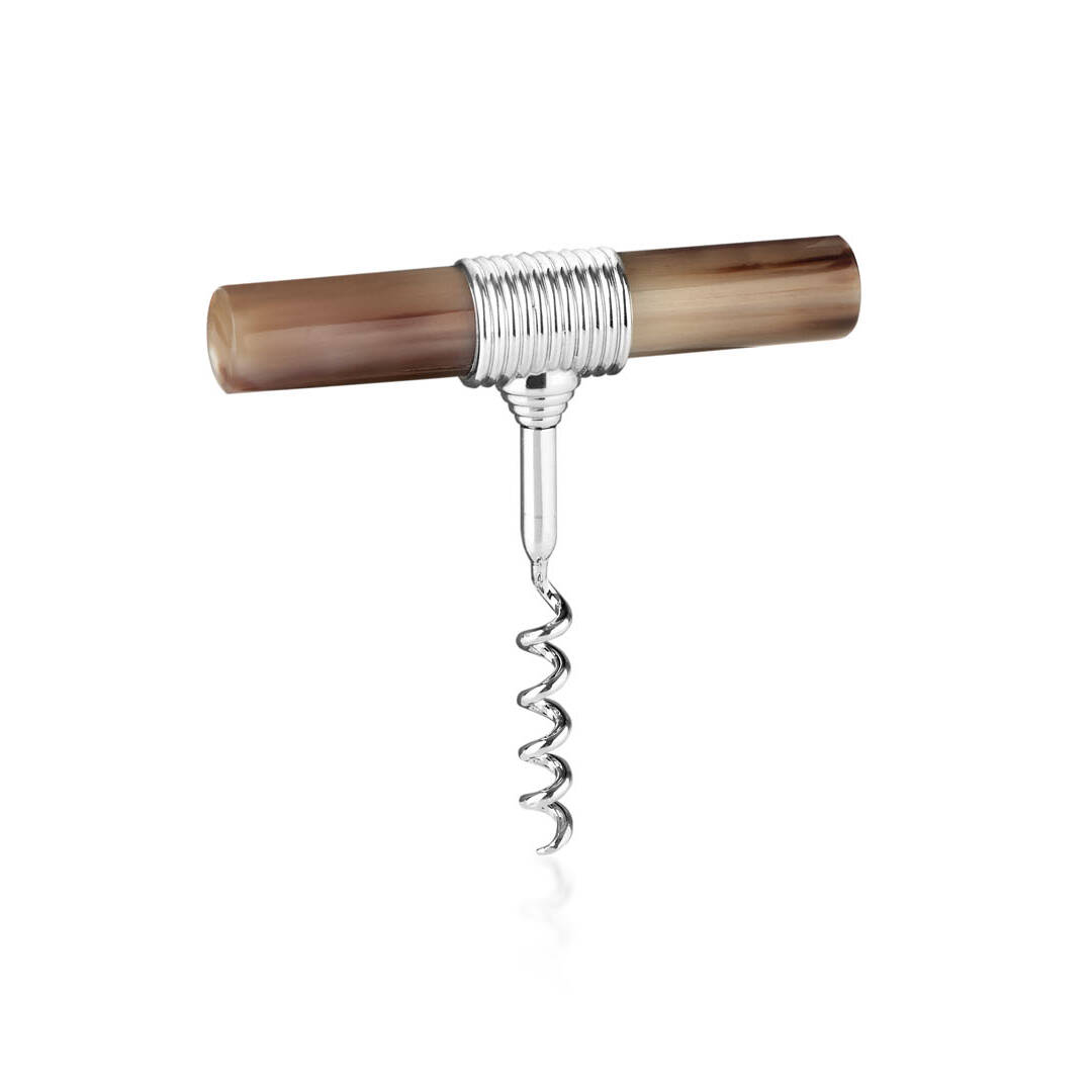 Tableware - Gyro corkscrew in horn and stainless steel - cover - Arcahorn