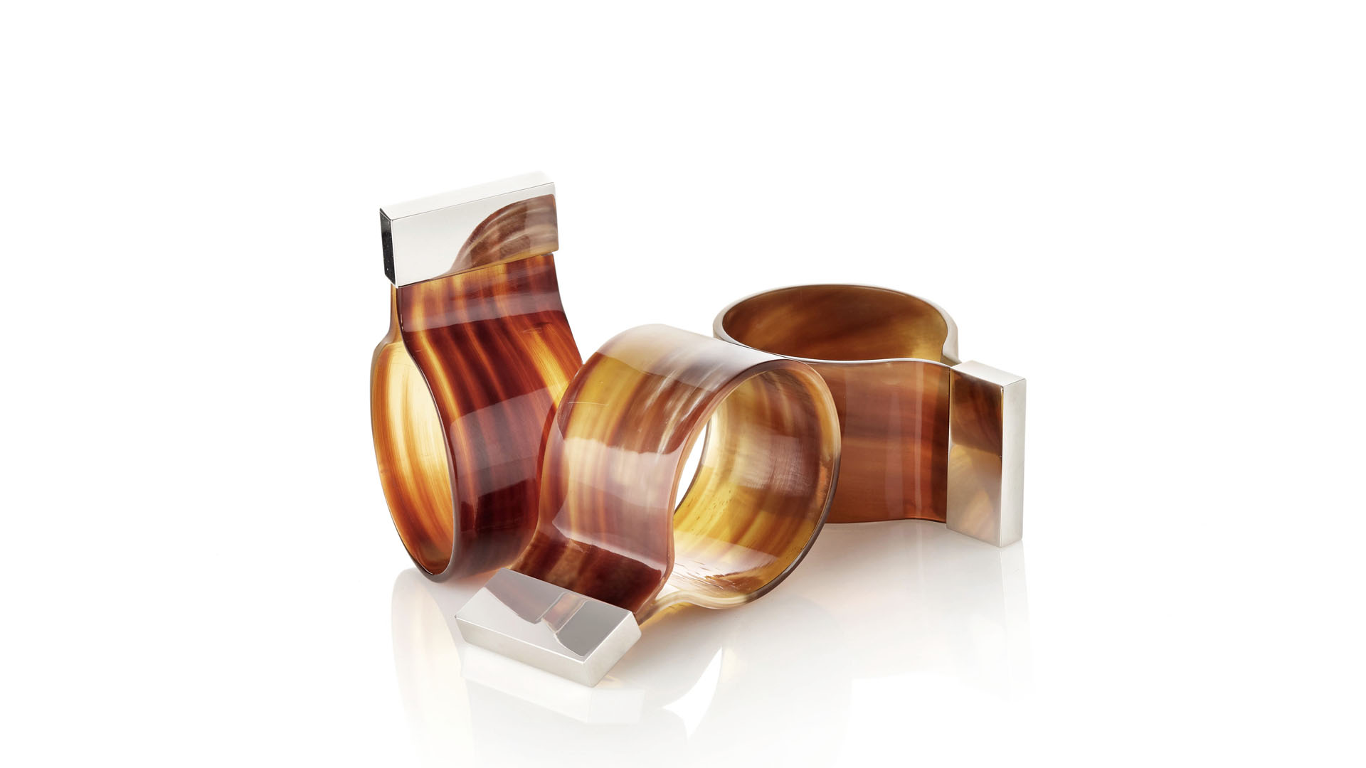Tableware - Mabel set of two napkin rings in horn - cover - Arcahorn