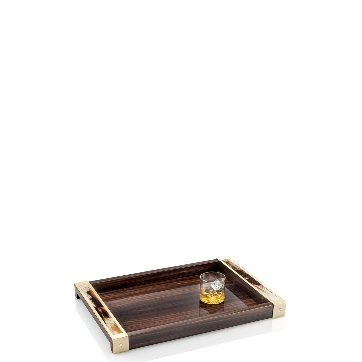 Tableware - Mida tray in horn and Amara ebony veneer - Arcahorn