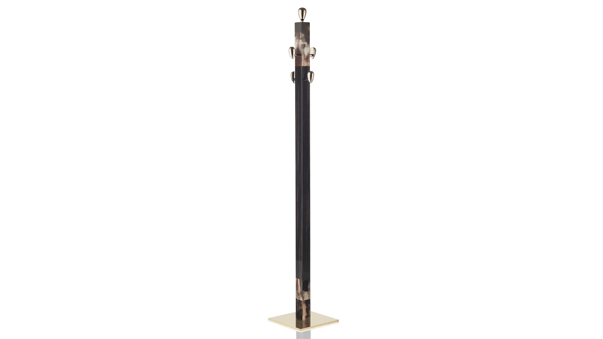 Coat stands and complementary furniture - Giglio coat stand in horn and glossy ebony - cover - Arcahorn