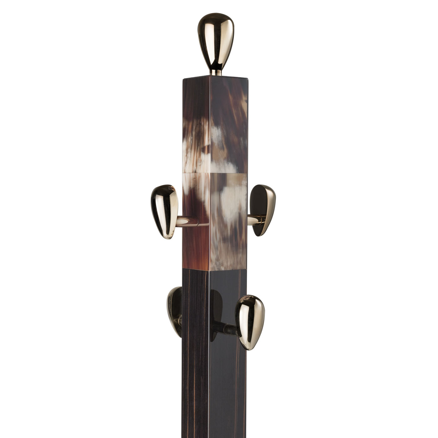 Coat stands and complementary furniture - Giglio coat stand in horn and glossy ebony - hangers detail - Arcahorn