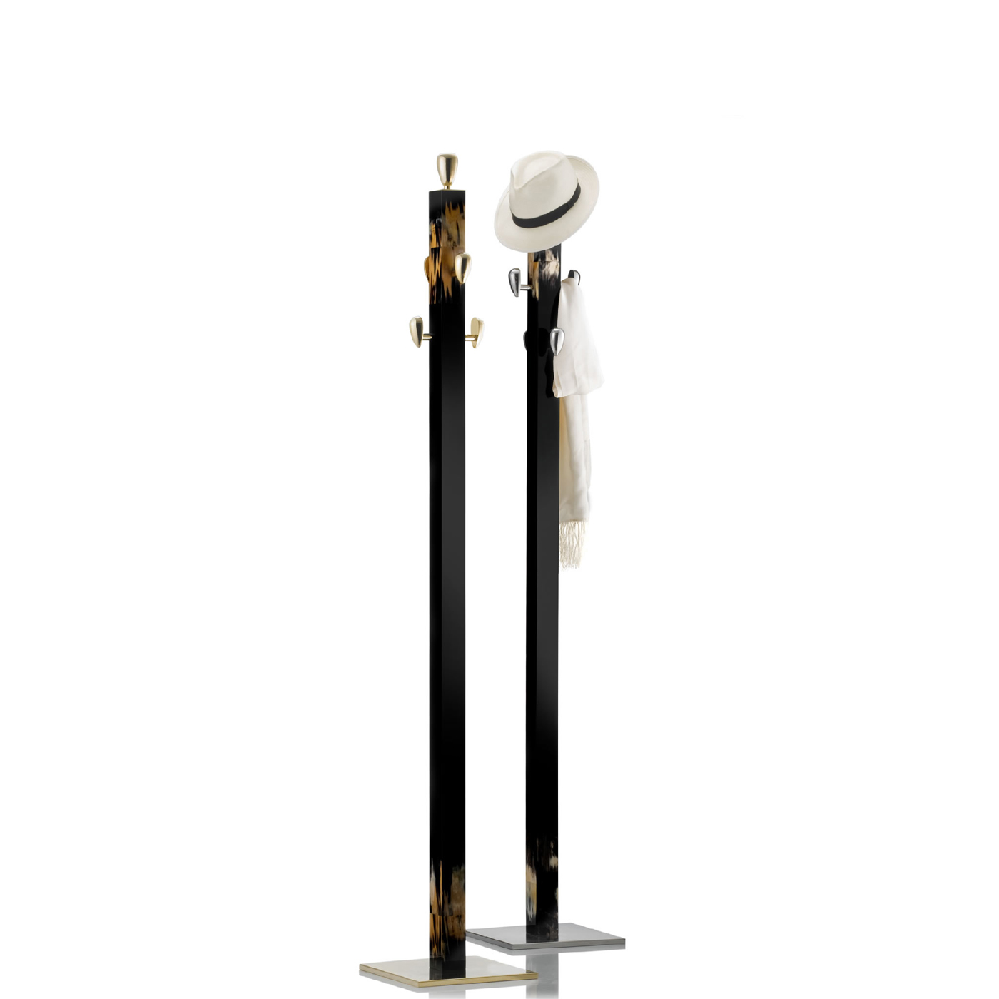 Coat stands and complementary furniture - Giglio coat stand in horn and lacquered wood with gloss finish - Arcahorn
