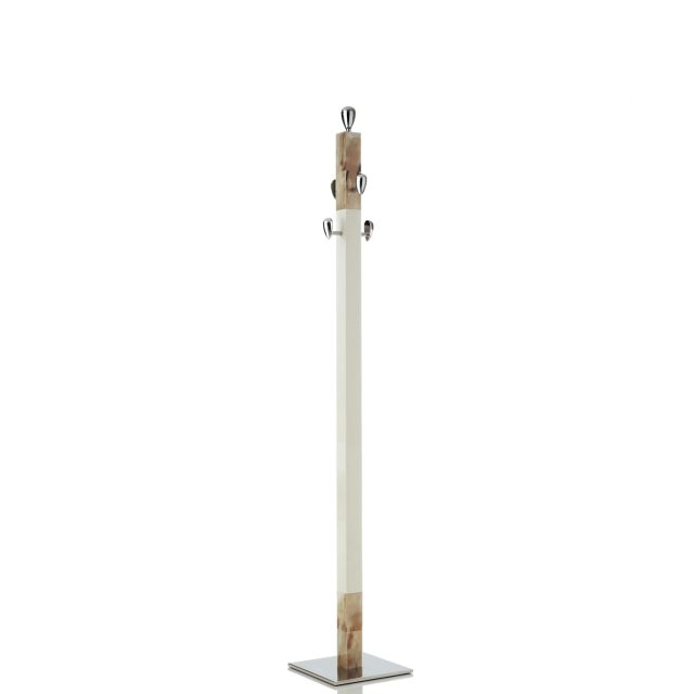 Appendiabiti e complementi - Giglio appendiabiti in legno laccato avorio e corno - Arcahorn